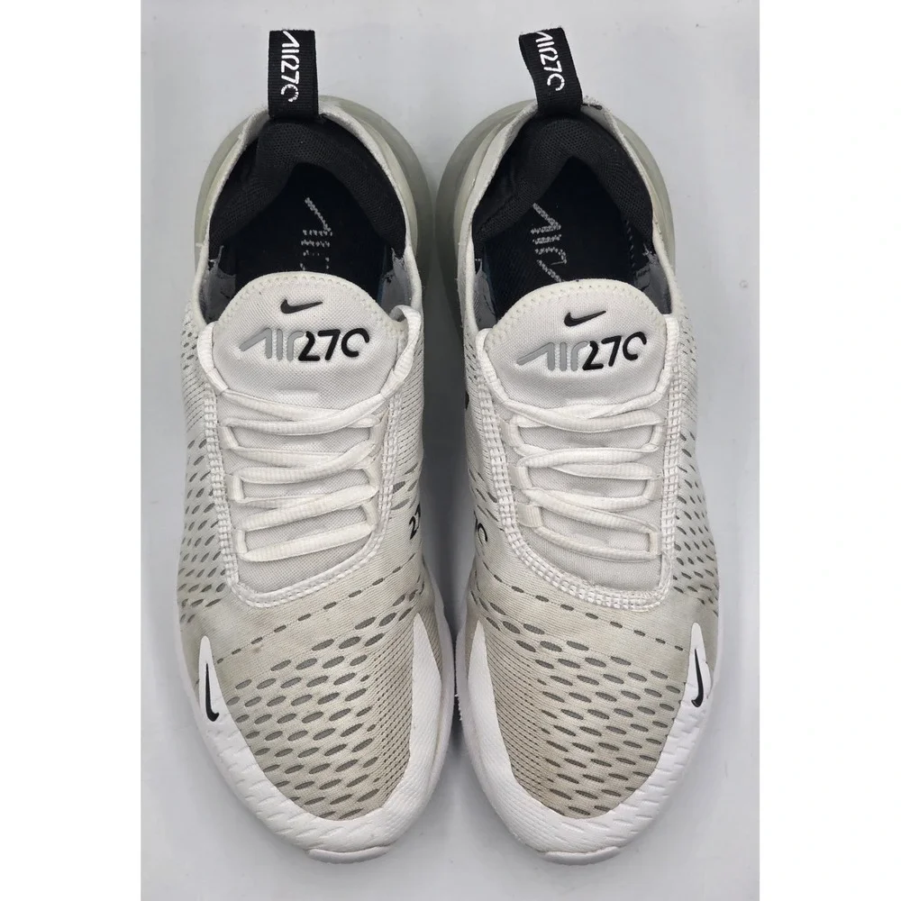 Nike Air Max 270 AH8050-100 White Black Men's Size 8.5 42